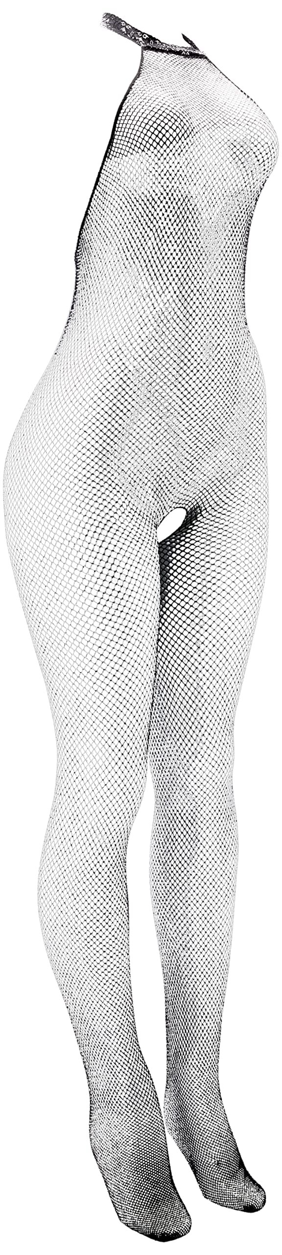 Seamless Fishnet Halter Bodyst