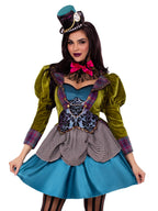 3Pc.Deluxe Mad Hatter,Satin Co