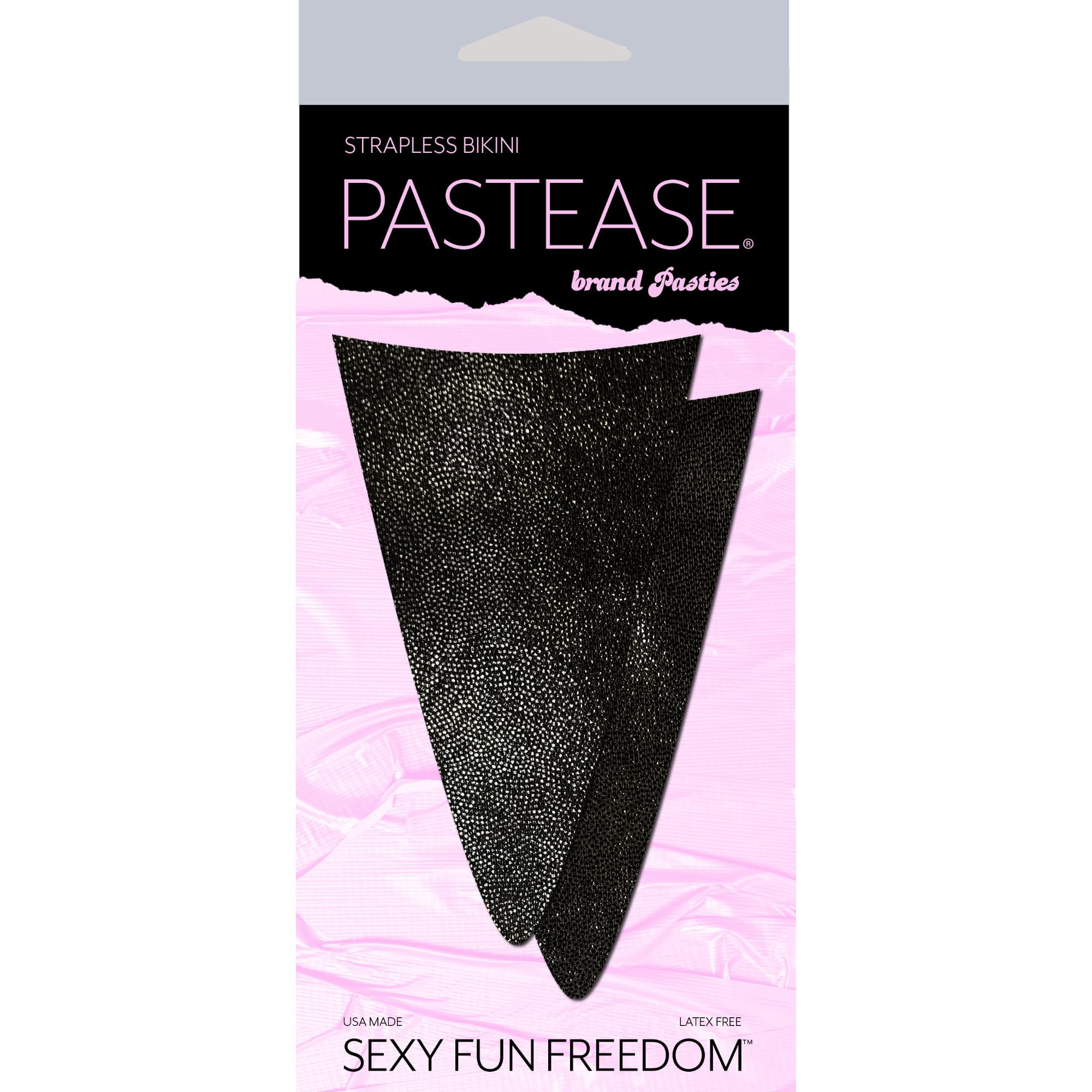 Pastease StraplessBikini Merkin Blk Mini