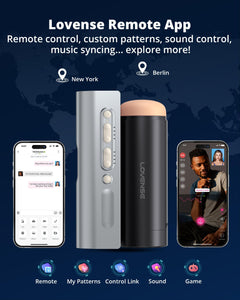 Lovense Solace Pro Automatic Male Masturbator,App Remote Control Thrusting Blowjob Machine with Immersive AI/VR Experience Adjus