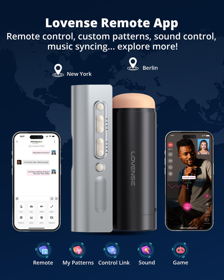 Lovense Solace Pro Automatic Male Masturbator,App Remote Control Thrusting Blowjob Machine with Immersive AI/VR Experience Adjus