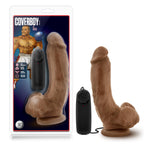 Blush Novelties Loverboy The Boxer - 9 Inch Long Vibrating Dildo Remote Control - 2'' Thick Soft Realistic Shaft - Sturdy Suctio