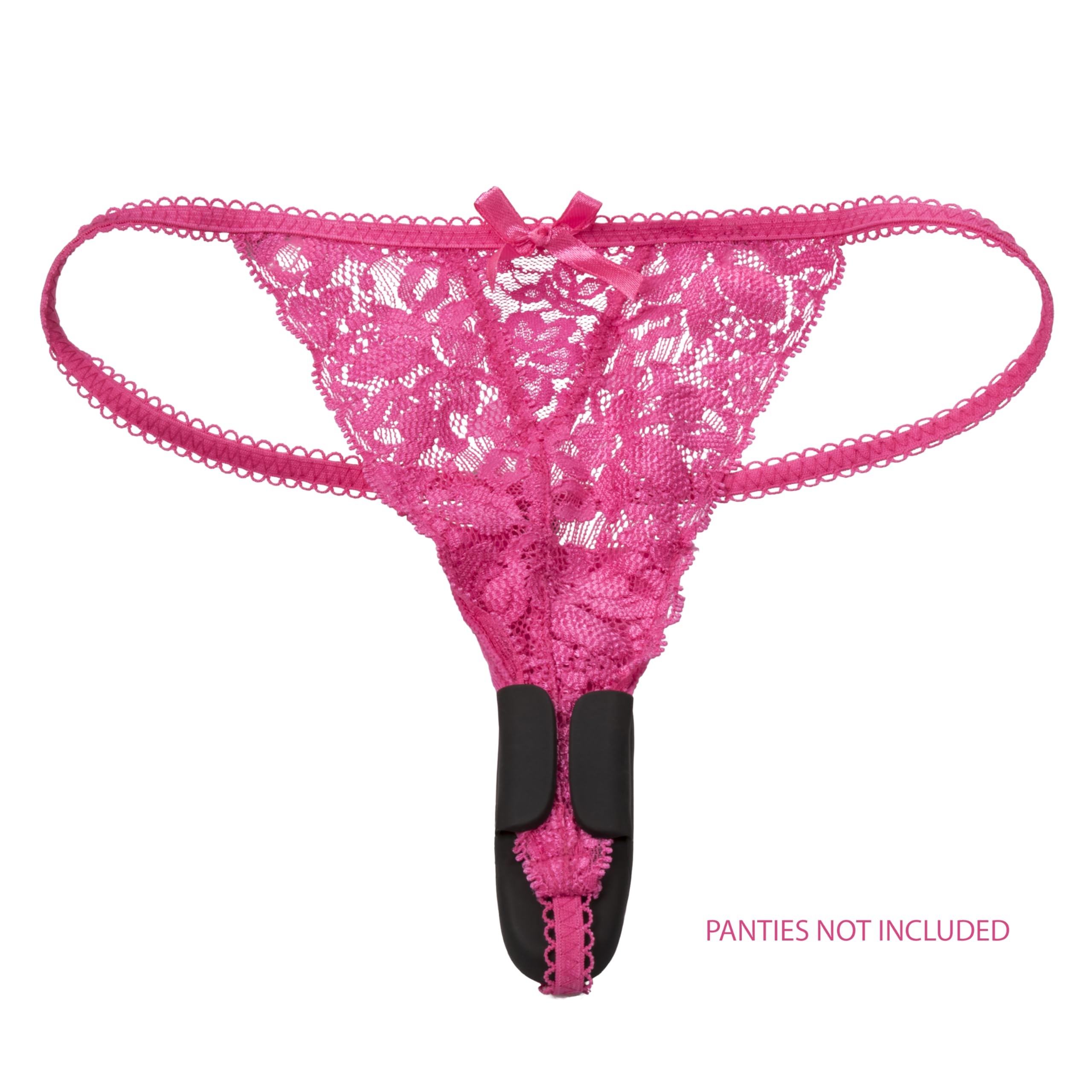 Calexotics Lock-N-Play Remote Petite Panty Teaser, Rechargeable 12-Function Waterproof Silicone Clitoral Vibrator Securely Attac