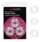 Calexotics Set Of 3 Silicone Stacker Rings - Clear