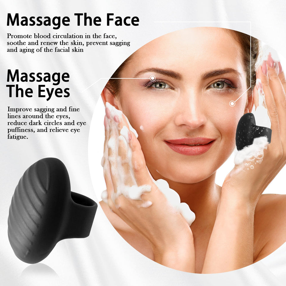 Sex Toys Finger Vibrator Mini Clitoral Stimulation Facial Eye Skin Care Tools 10 Vibration Modes Rechargeable Portable Silicone
