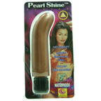 Golden Triangle Pearl Shines G Spot Waterproof Massager, 5'', Brown