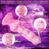 10.62 '' Monster Huge Dildo, 3.3 '' Diameter Silicone Dog Knot Thick Dildos,Fantasy Canine Wolf Dildo Big Knotted Anal Plug with