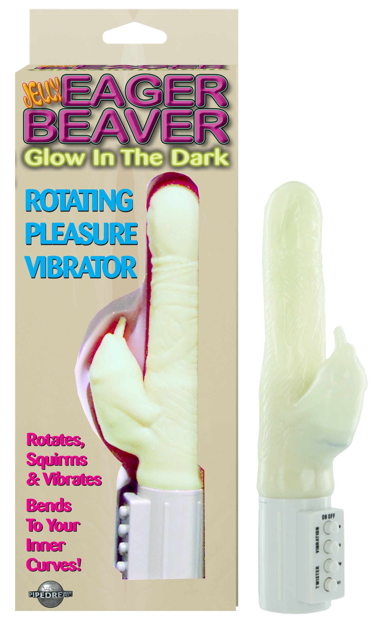 Pipedream Jelly Eager Beaver, Glow In The Dark