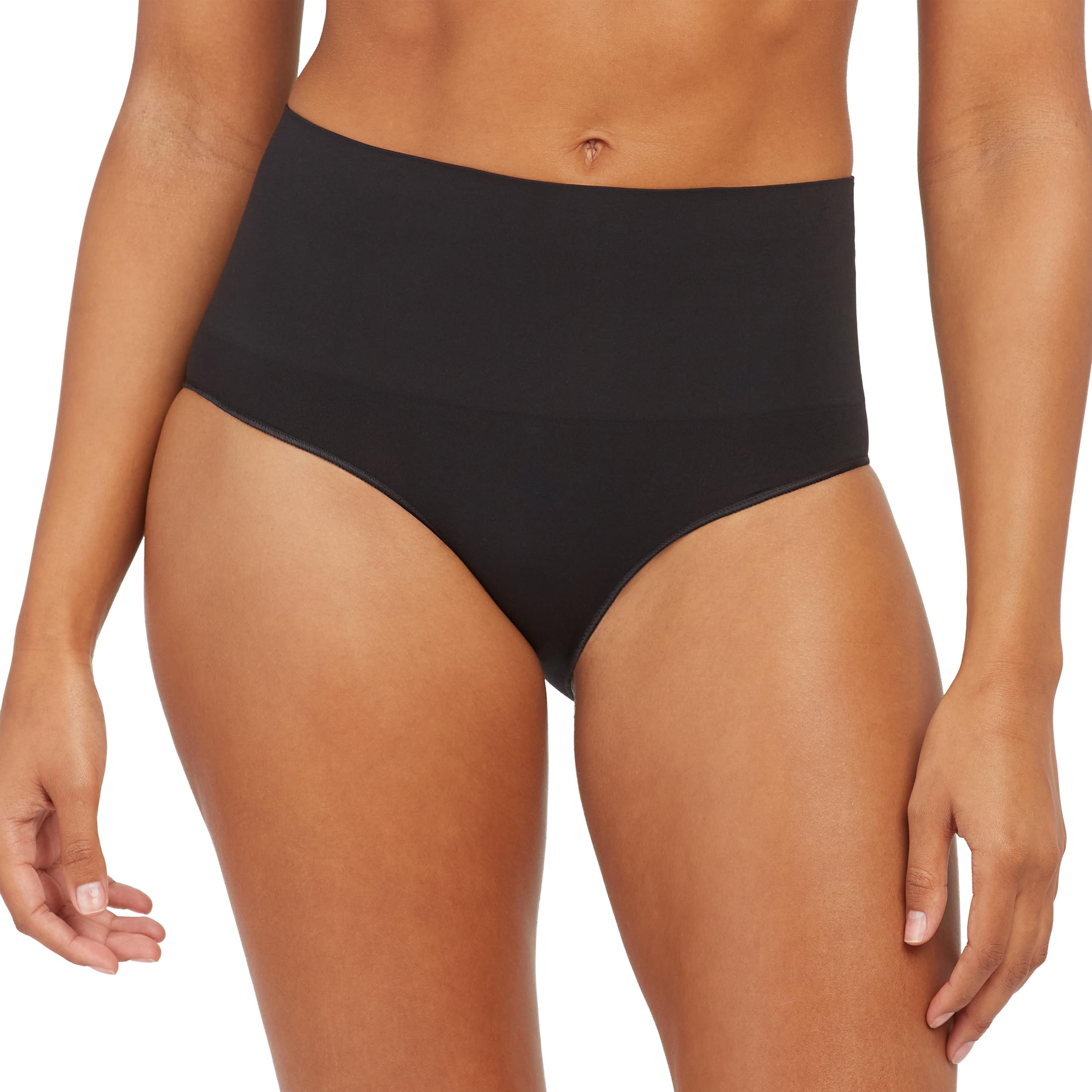 SPANXshape Everyday Shaping Brief - Core Control Shapewear Underwear - Invisible Under Clothes - Seamless Design - Black - Large