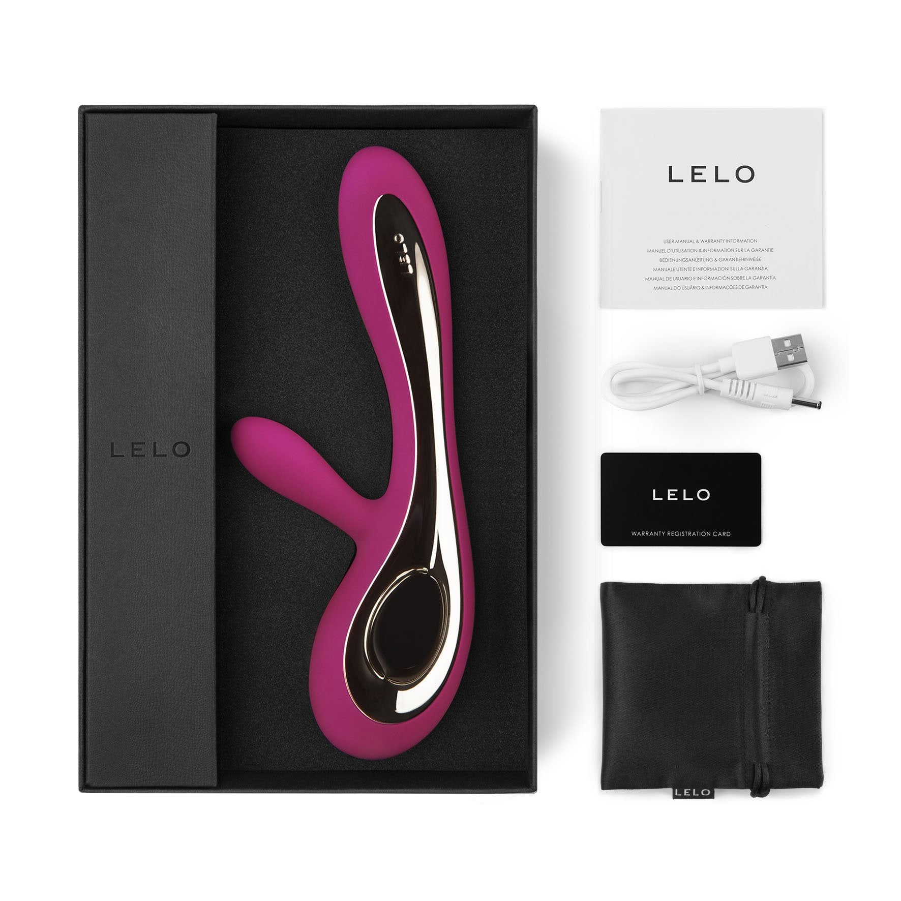 Lelo Soraya Most Beautiful, Dual-Action, High Performance Vibrator, Cerise
