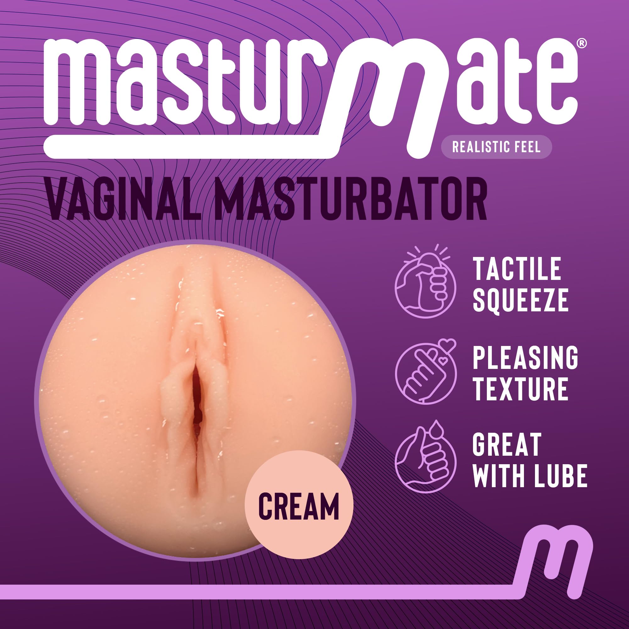 Masturmate Realistic Feel Male Stroker - Vagina - Cream