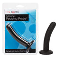 Calexotics Silicone Pegging Probe - Silicone Butt Plug With Suction Cup Base - Waterproof Anal Fetish Sex Toys For Couples - Bla