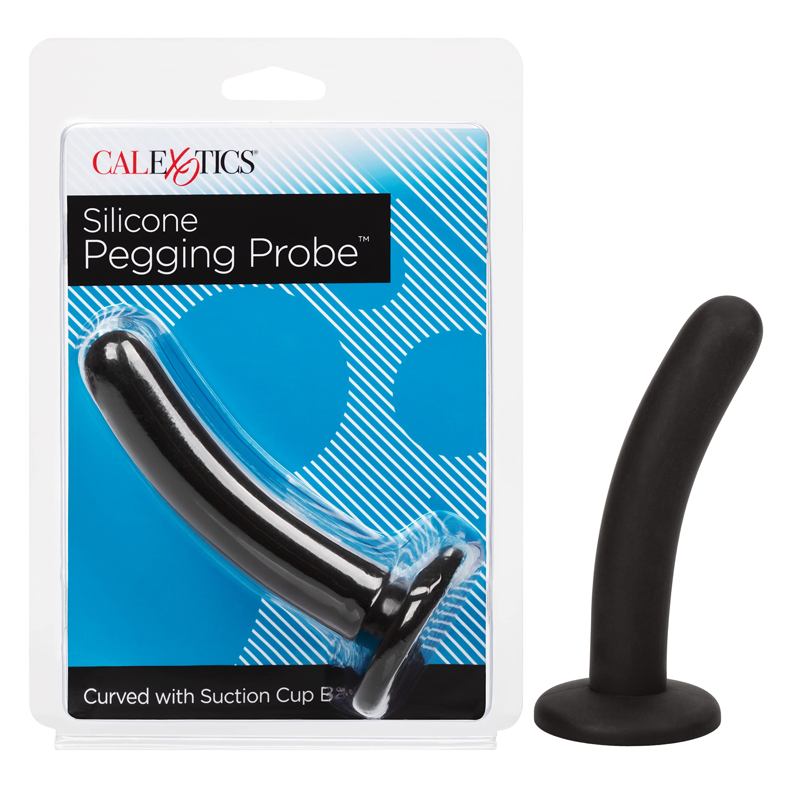 Calexotics Silicone Pegging Probe - Silicone Butt Plug With Suction Cup Base - Waterproof Anal Fetish Sex Toys For Couples - Bla