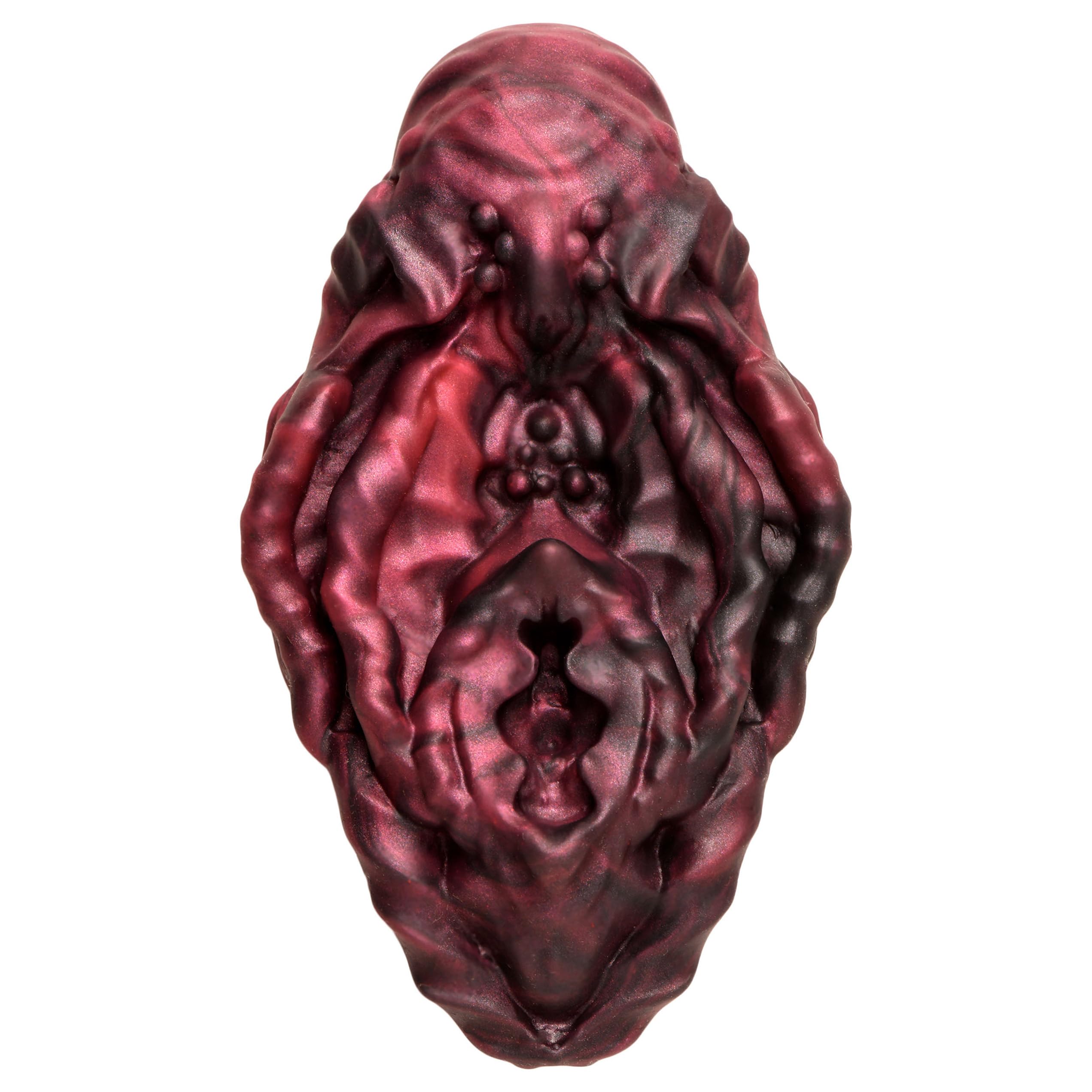 Xeno Pussy Vulva Silicone Grinder - Red/Black
