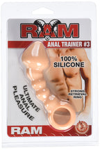 Ram Anal Trainer #3 Silicone Anal Beads 5.5 Inch, Waterproof, Flesh