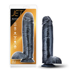Jet Raven Carbon 10.5 Inch Metallic Black Realistic Dildo