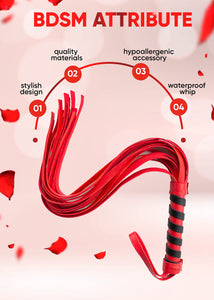 FLODISE Flogger Spanking BDSM Sex Play Whip Restraint Bondage Adult Paddle Sex Toy Role Play PU Leather