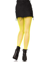 Nylon Fishnet Pantyhose O/S NEON YELLOW