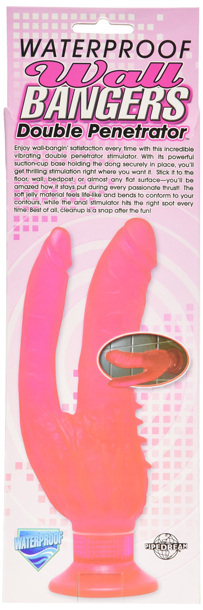 Pipedream Waterproof Double Penetrator Wall Banger, Pink