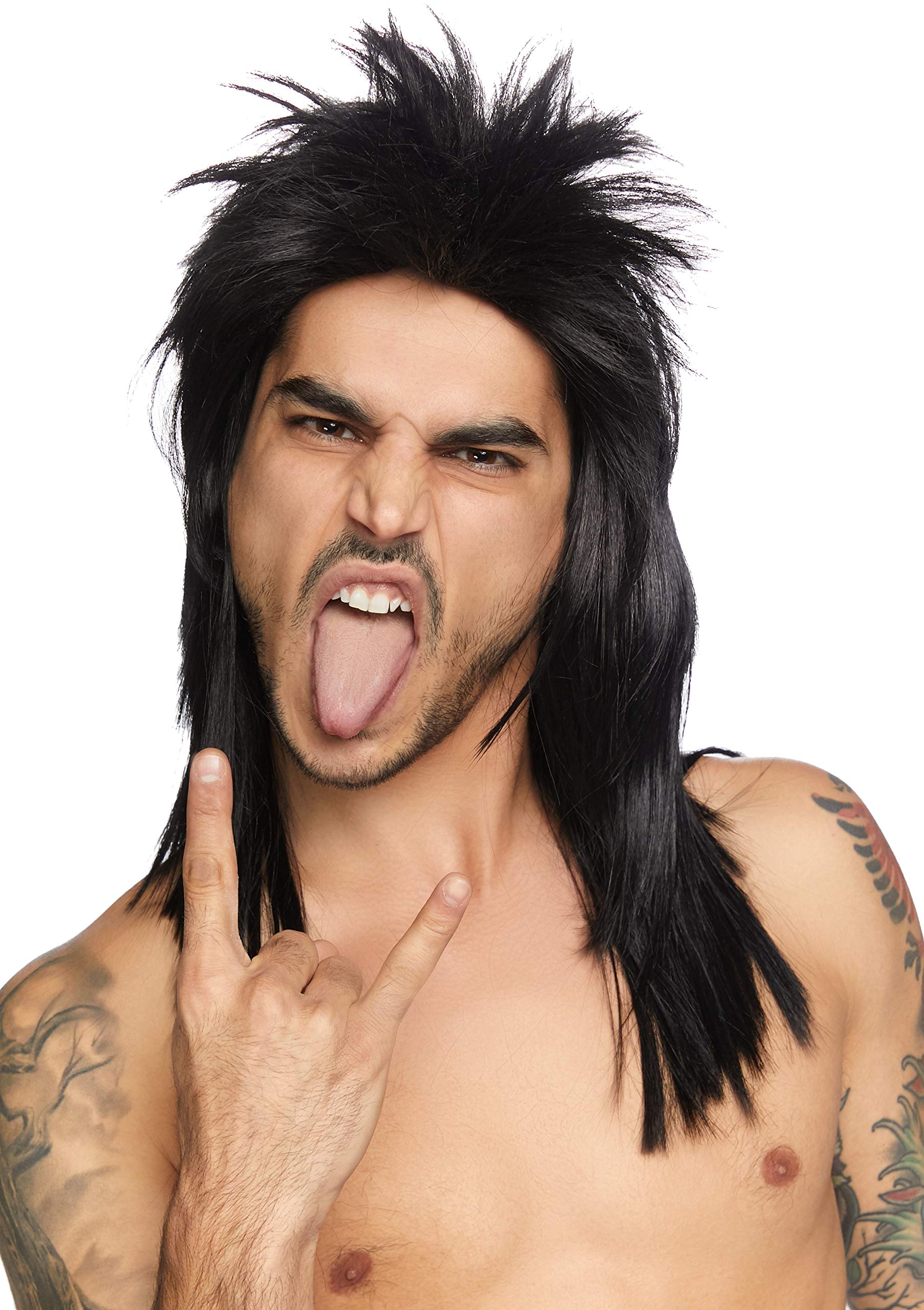 Leg Avenue 21 Unisex Rockstar Wig. Black Color