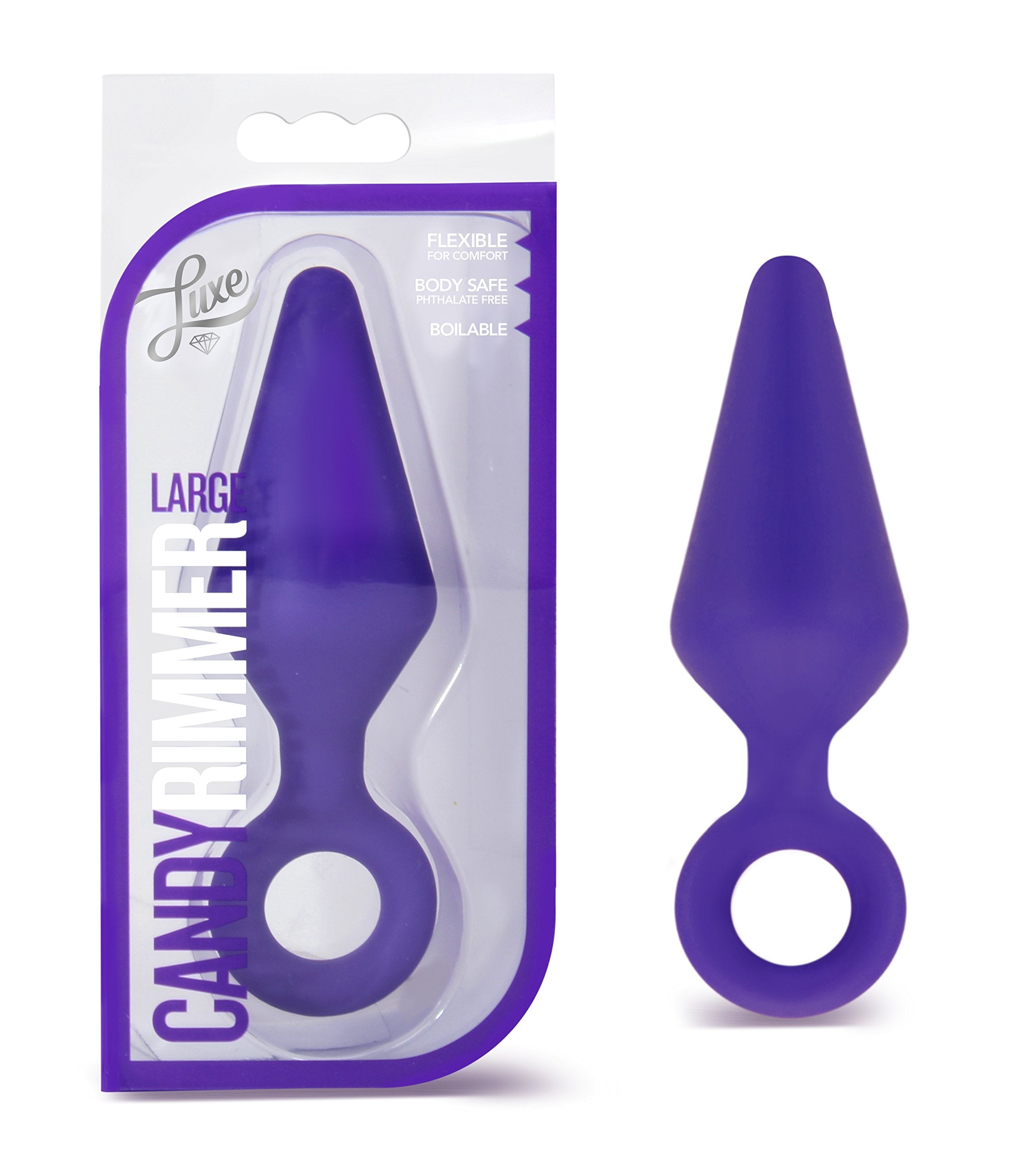 Luxe Candy Rimmer Butt Plug, Purple, Large