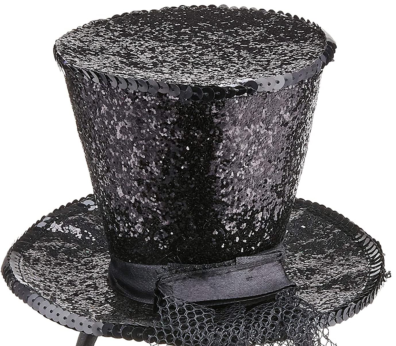 Mini Top Hat On Headband - Black