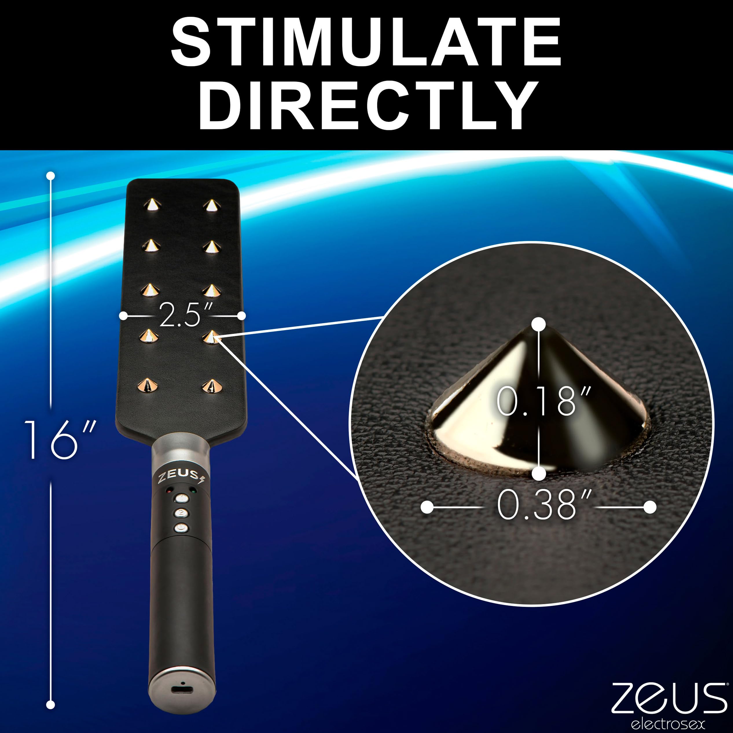 Zeus Electrosex E-Stim Spiked Paddle
