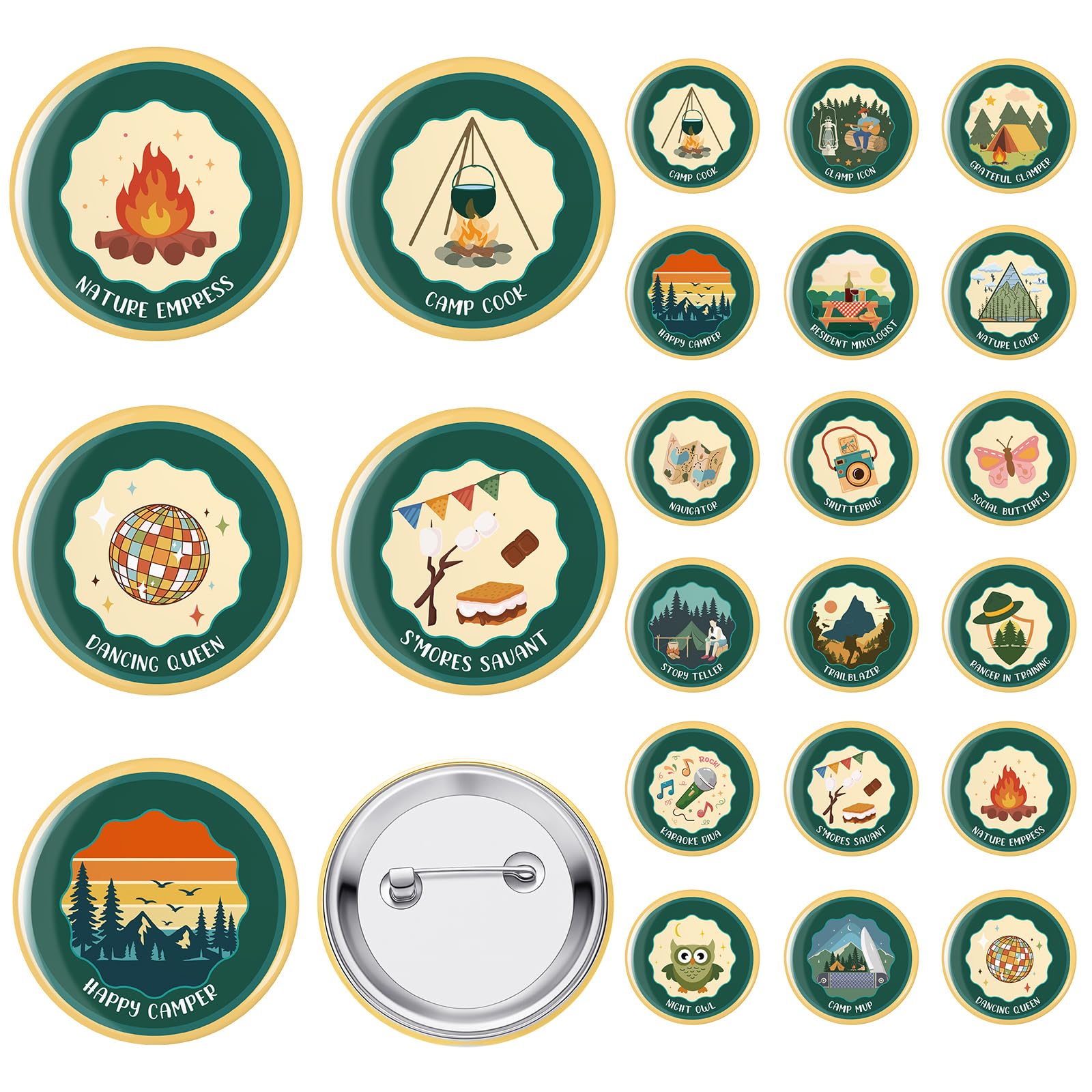 Otuuz 18 Pcs Camping Bachelor Party Merit Badge Set Camp Bachelorette Party Favors Last Trail Before The Veil Bachelorette Gift 