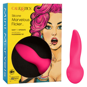 Calexotics Mini Marvels Marvelous Flicker - Silicone Waterproof Compact Vibrator - 10 Function Rechargeable Vibe - Adult Sex Toy