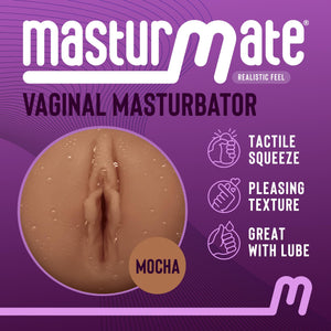 Masturmate Realistic Feel Male Stroker - Vagina - Mocha