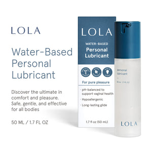 LOLA Personal Lubricant - Water-Based Lube for Couples, Unscented Lubricant & Sex Lubricant, Natural, Anal Safe for Women & Men,