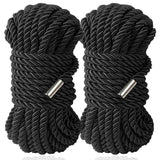 BDSM Shibari Bondage Sex Rope - BDSM Kit Adult Bondage Restraints Set Sex Toys for Women & Couples, 32 Feet 8MM (2-Pack, Black)