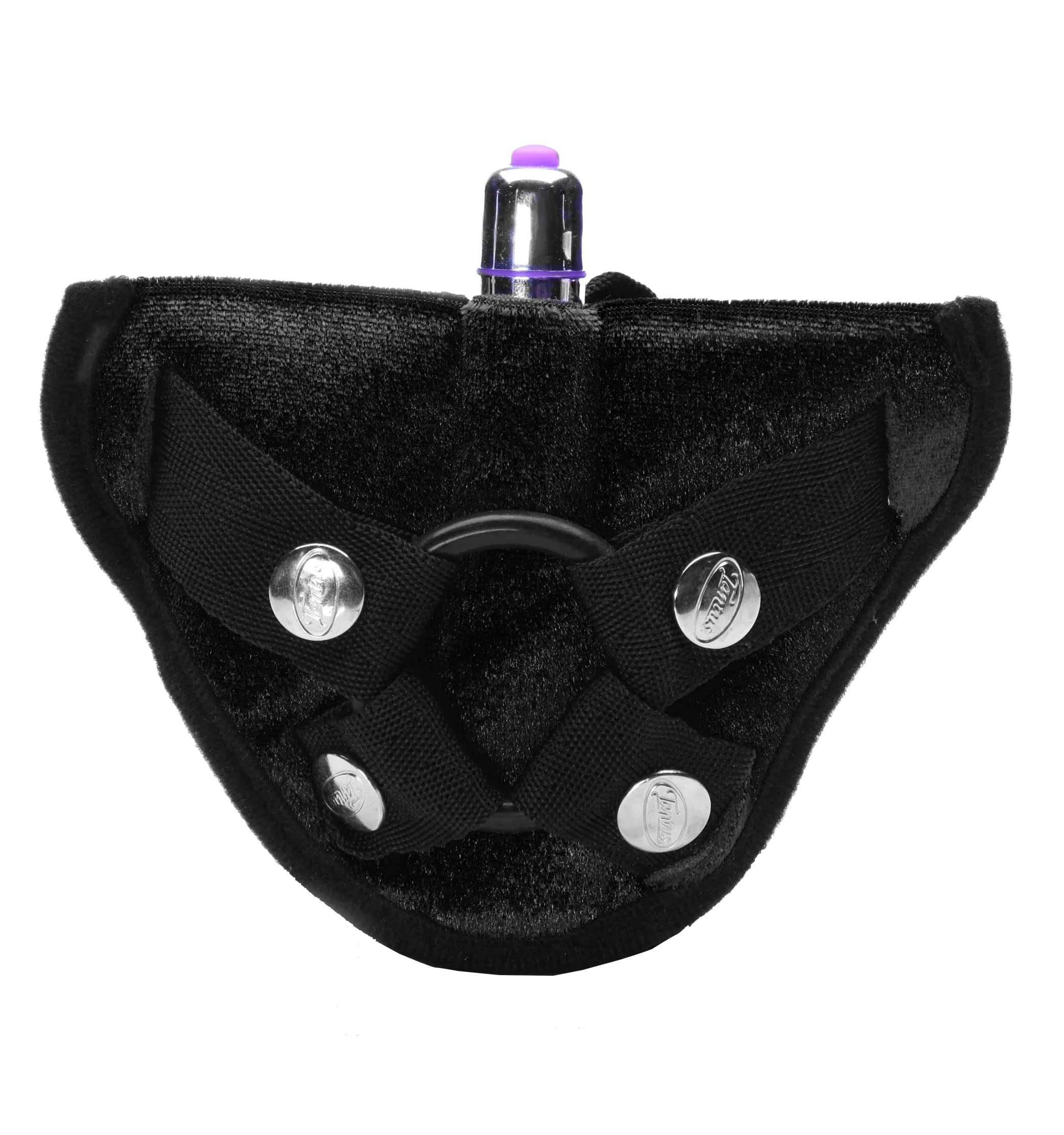 Tantus Sex/Adult Toys Vibrating Velvet Dildo Harness - Waterproof, Soft, Adjustable Strapless Strap On Panties for Women, Men, C