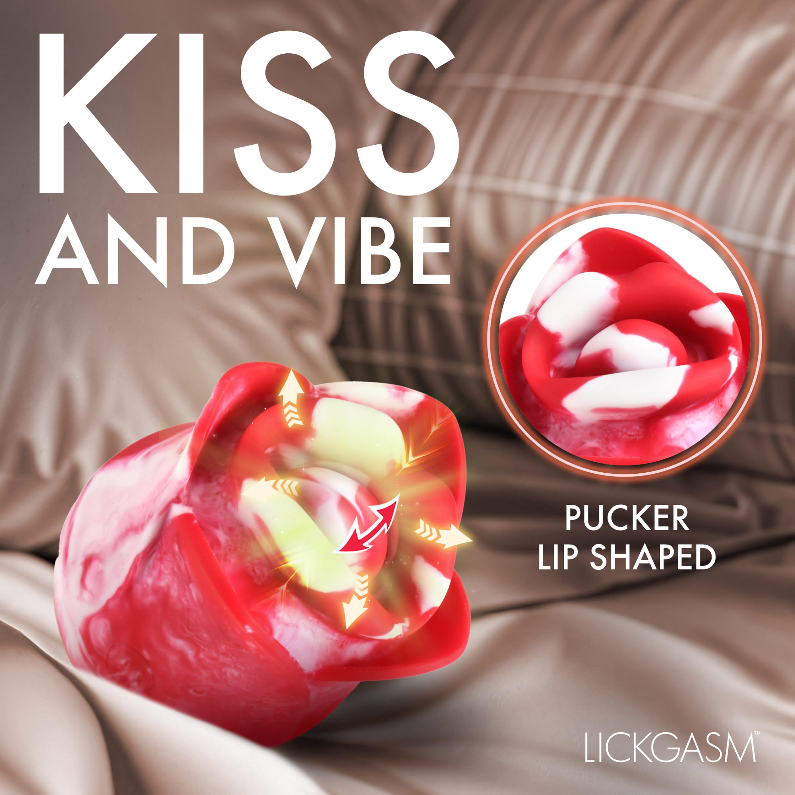 Lickgasm Kissing & Vibrating Rose Swirl