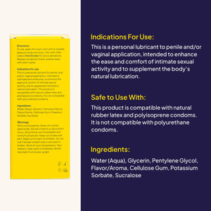 Hello Cake Vanilla Chai Flavored Personal Lubricant - Water-Based Lube - No Aftertaste, Easy Clean-Up - Vegan, Sugar-Free, Glute