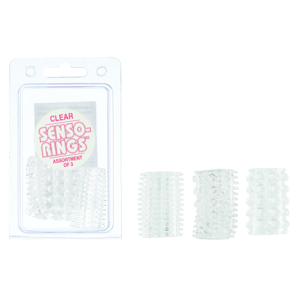 California Exotics Senso Rings, Clear, 3-Pack