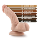 Blush Loverboy - The Boy In Blue - Curved 6.5 Inch Realistic Dildo - Strong Suction Cup For Hands Free Play - G-Spot Stimulating