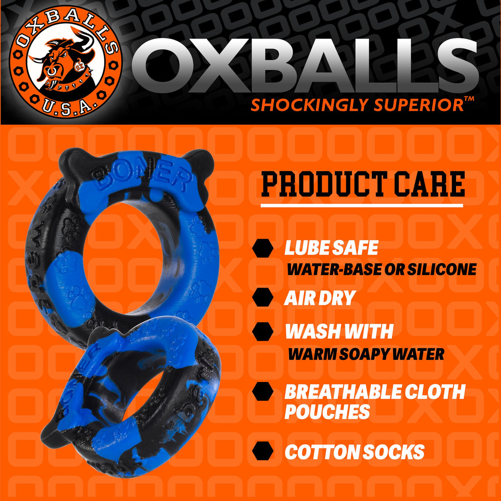 OxBalls Boner Cockring, Blue/Black