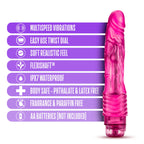 Blush B Yours Vibe #2 - Soft Realistic Multispeed Vibrating Dildo - 9 Inch Long - Slim 1.5'' - Flexible Shaft Conforms To Your B