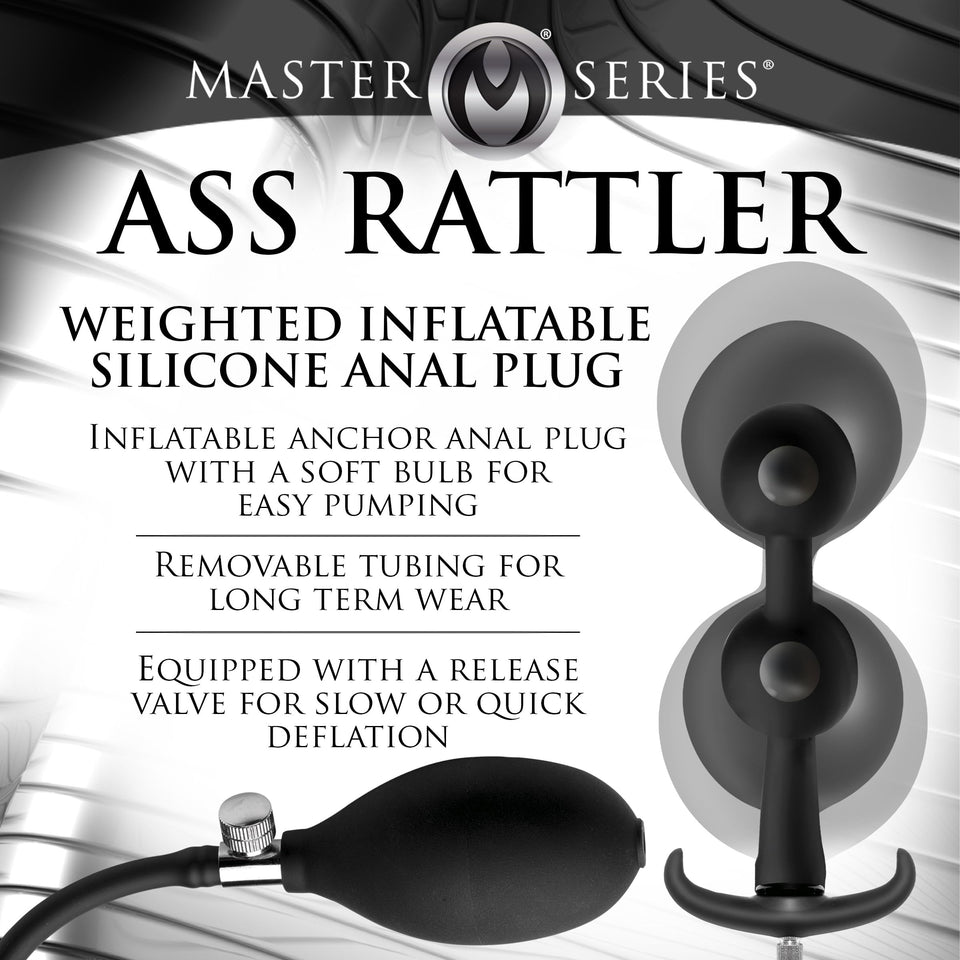 Master Series Ass Rattler Weighted Inflatable Anal Plug