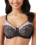 Wacoal womens Retro Chic Full Figure Underwire bras, Black, 38H US