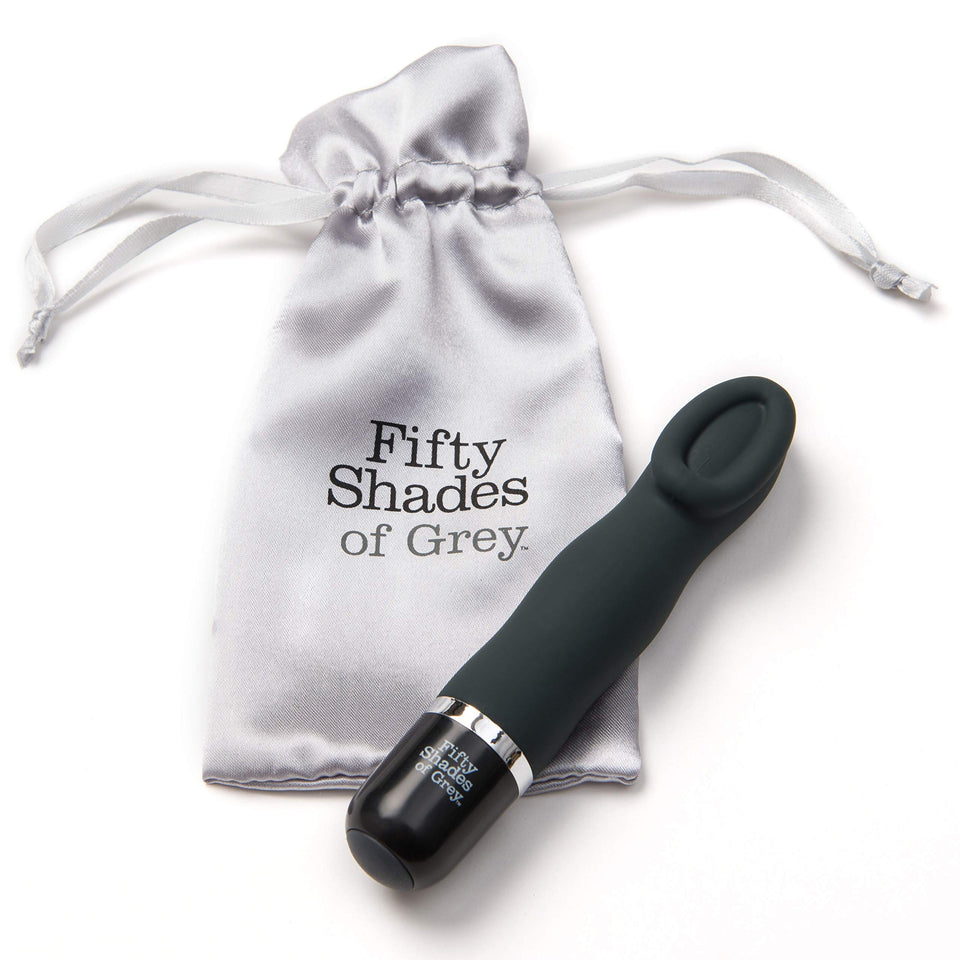 Fifty Shades Of Grey Sweet Touch Black Mini Clitoral Vibrator - Waterproof With 10 Speeds And Patterns