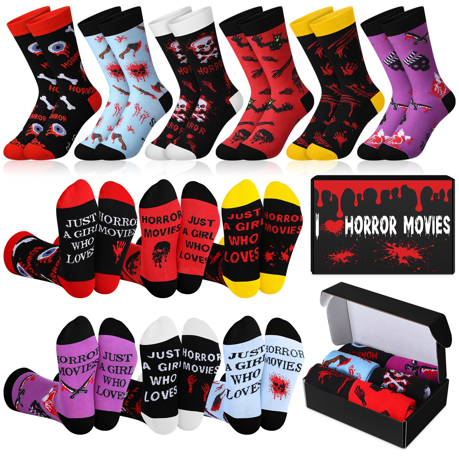 Shyyween 6 Pairs School Bus Driver Appreciation Gifts Socks with Bus Shape Box Funny Gifts for Driver Men Women Novelty Cotton S