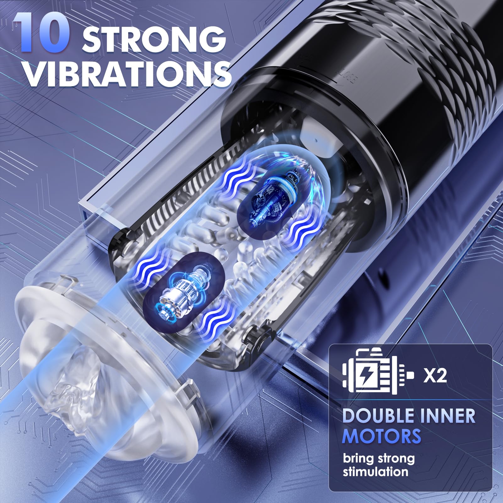 EORONE Male Sex Toy for Men Male Masturbator - Sex Toys for Men Adult Toys with 10 Vibrating & 6 Thrusting, Male Mens Sex Toys P