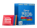Kimono MicroThin Sheer Variety Pack of 24 - Multiple Styles of Ultrathin Condoms Shapes, Unique Designs in One Pack, Natural Lat