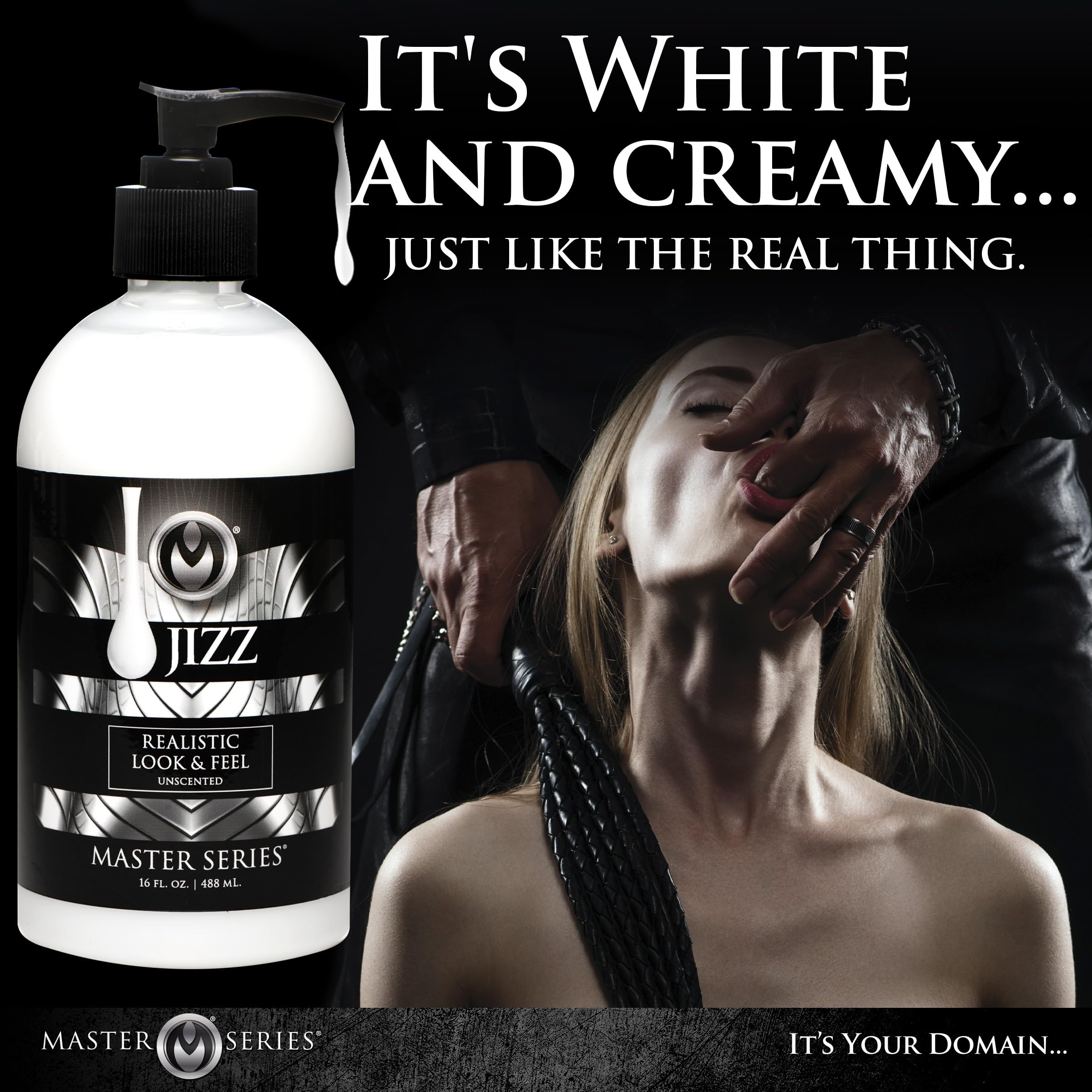 Master Series Jizz Unscented Water-Based Body  Glide - 16 Oz