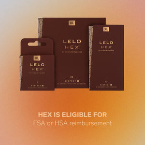 Lelo Hex Respect Xl, Extra Large Condoms With Increased Strength, Lubricated Xl Condoms Large For Men, 2.28-Inch/58Mm Diameter (