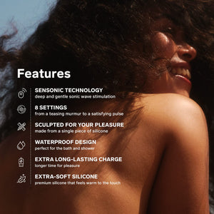 Lelo Sona Sonic Massager, Sex Toy For Woman, Waterproof Clit Sucker, Rechargeable Pulsating Vibrator For Women, Suction Vibrator