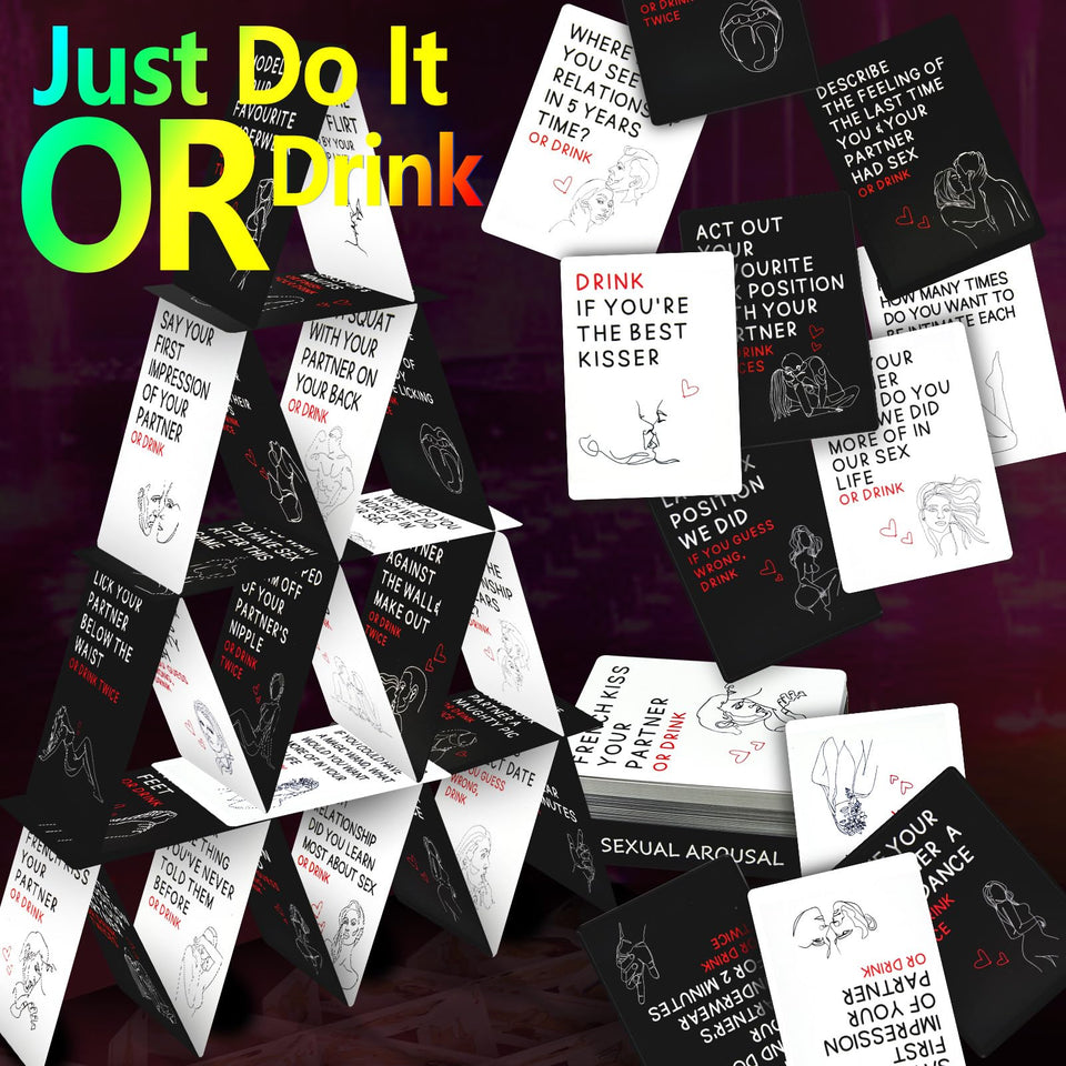 MEBAULT Drinking Game Card Deck Sex Card Game Sex Toy Adventurous Playing Cards Erotic Bedroom Game for Couple Lover