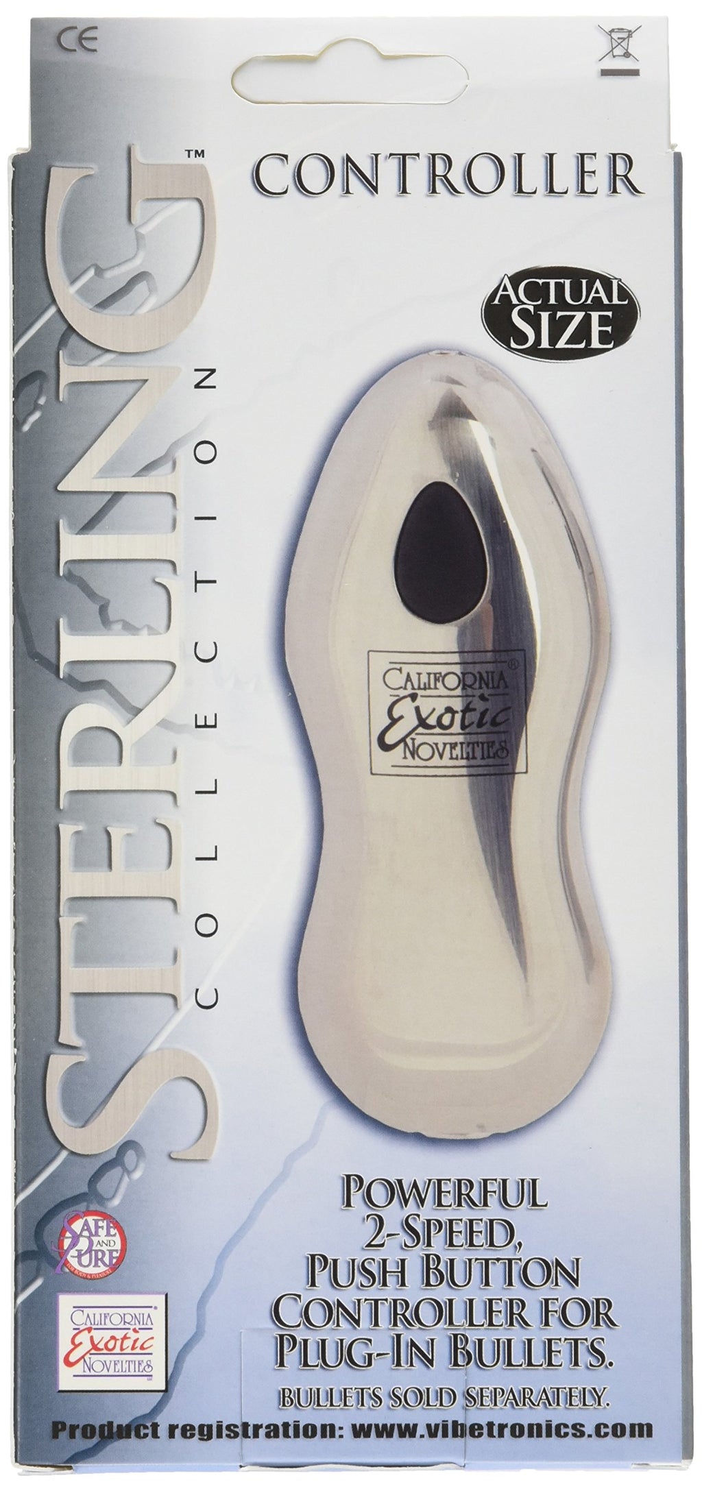 Calexotics California Exotic Novelties Sterling Collection, 2 Speed Control, 4.5-Inch
